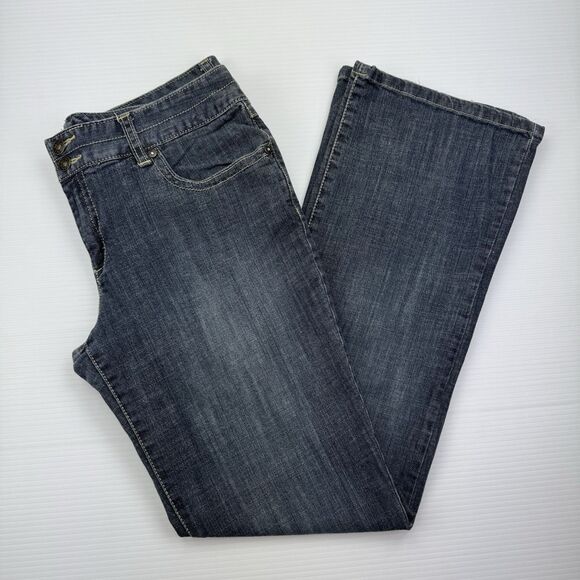 Daisy Fuentes Moda Jeans Women’s Sz 12 Bootcut Low Rise Denim Blue Y2K Style - Picture 4 of 12